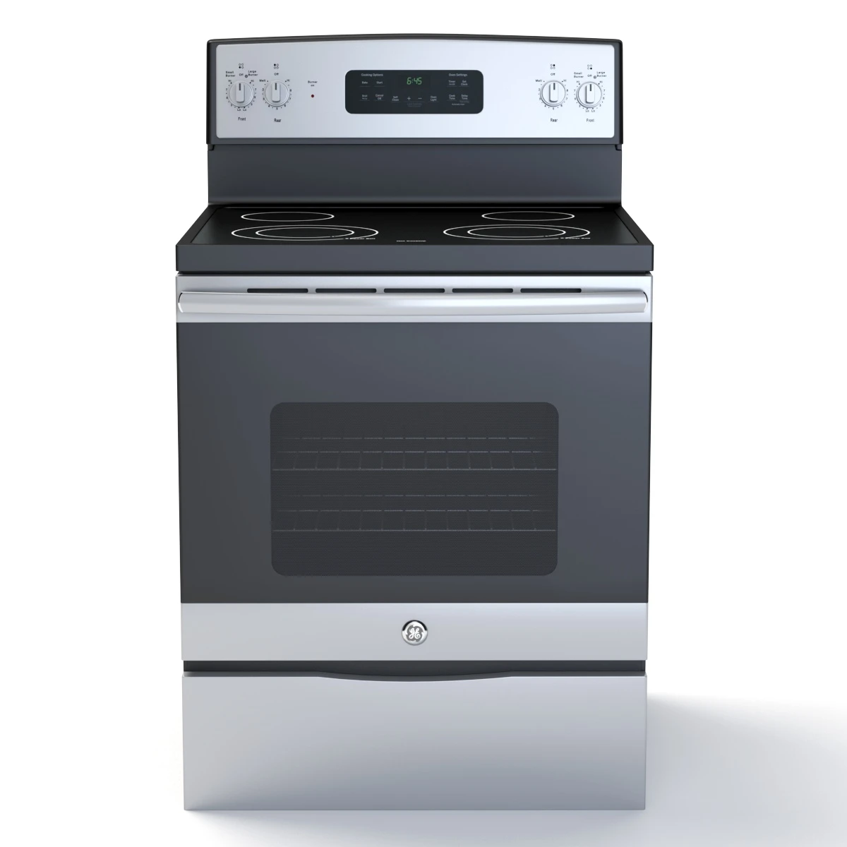 General Electric Free-Standing Electric Range JB645DKBB 3D Model_01